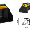 MB-HDS323_sejalna zlica_priljucek za bager_kombinirko_in_nakladac_dimenzije Sejalna žlica MB-HDS323